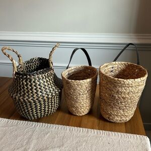 Decorative Baskets & Faux Greenery